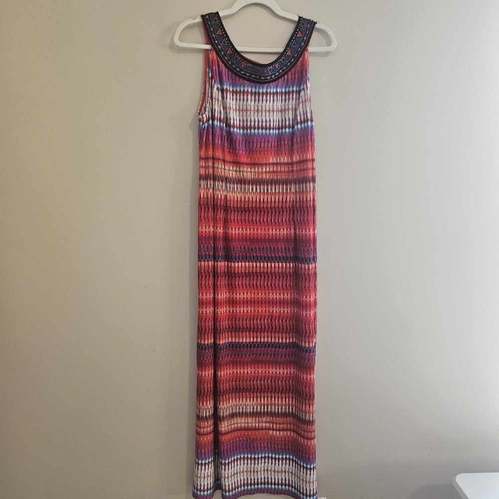 Studio One Women's 1X Sleeveless Dress Sequin Detail